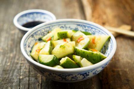 Dali-Style Cucumber with Vinegar and Chile Sauce Recipe